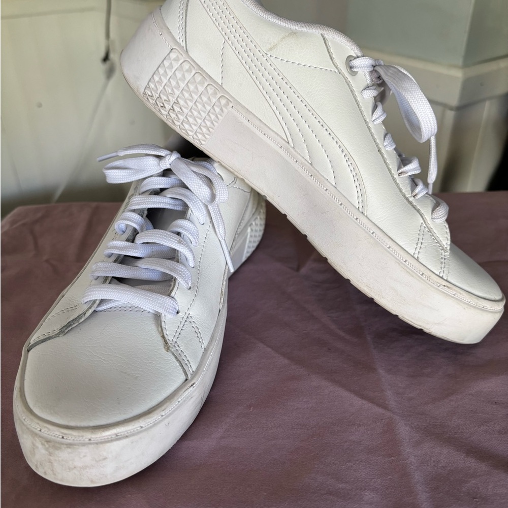 Puma White Athletic Shoes